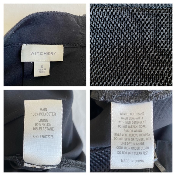 Witchery Black Mesh Scuba Pencil 2 Way Zip Skirt - Picture 8 of 9